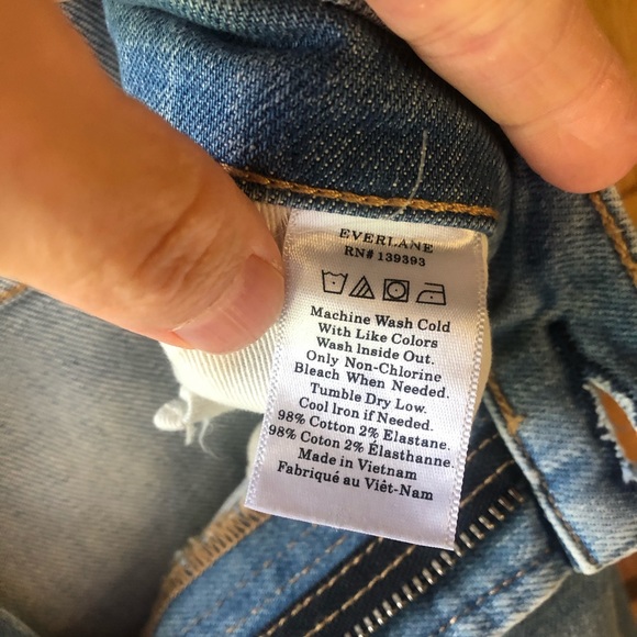 Everlane light wash denim jeans Sz 27 Ankle - Picture 9 of 9